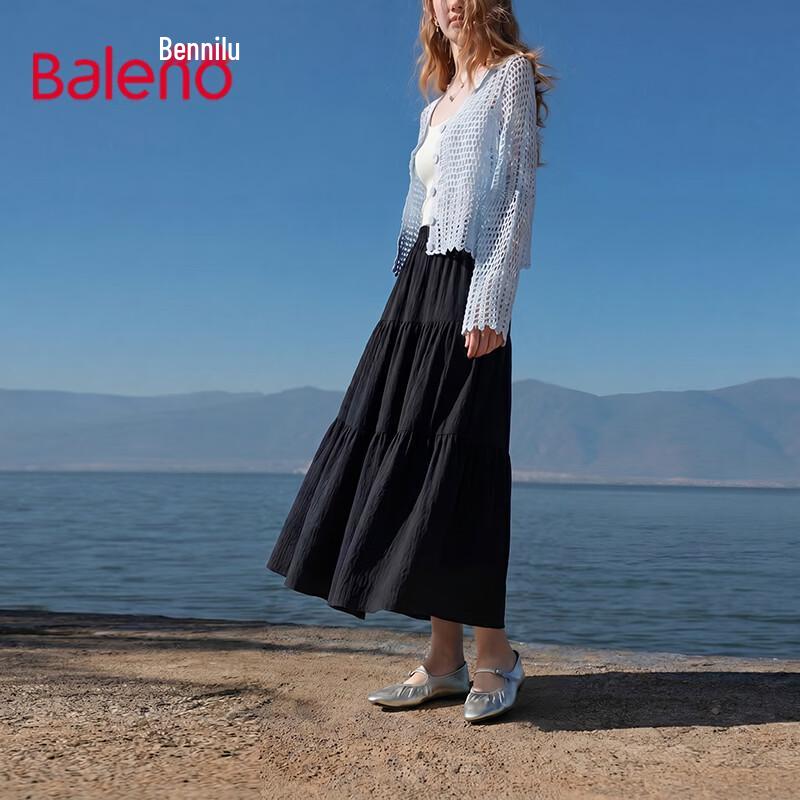 Baleno High-Waist Tiered Long Skirt One Size