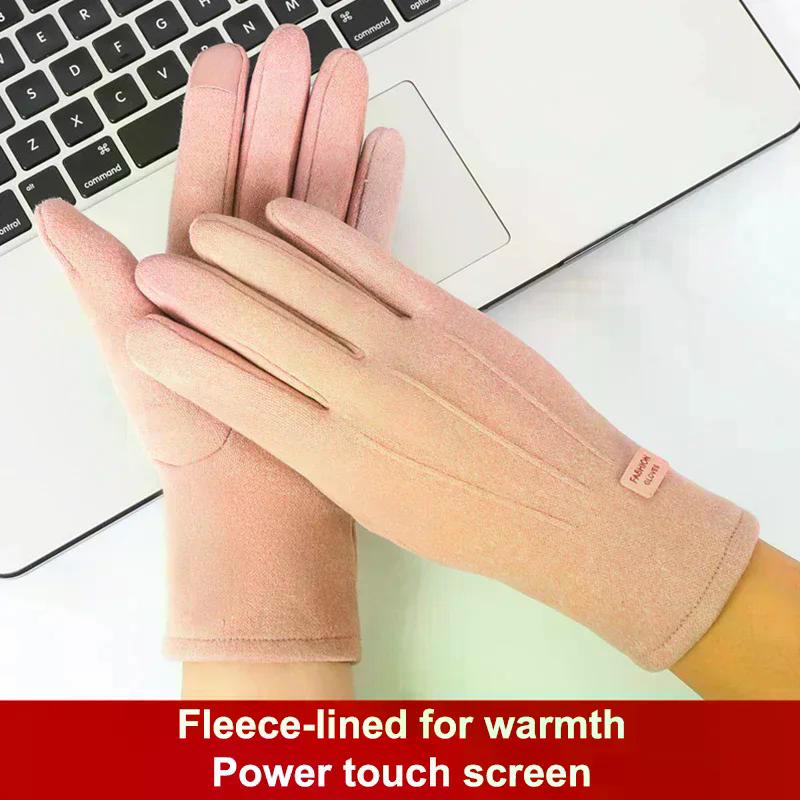 Women Men Winter Thick Plush Gloves Fashion Warm Suede Outdoor Guantes Lady Touchscreen Driving Gloves Sports Cycling Mittens