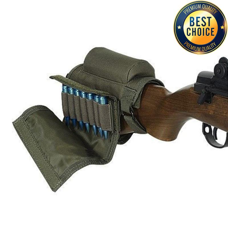 Outdoor Hunting Shotgun Bullets Holder Tactical Shooting 98K Rifle Gun Ammo Pouch Bag Tactical Cheek Rest Bullets Buttstock Pack