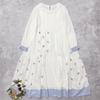 Lace-Trim Embroidered Dress Spring Loose-Fit Versatile Lightweight Sweet Women Dresses