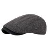 Men's Autumn & Winter Knitted Duckbill Cap with Velvet - Fashionable British Newsboy Beret
