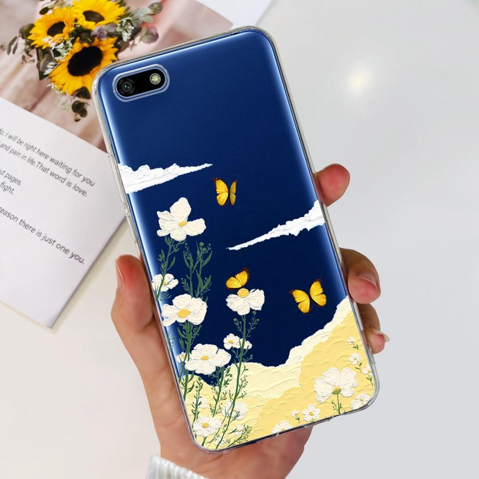 For Huawei Y5 Lite 2018 Case DRA-LX5 Luxury Painted Back Cover Clear Silicone Soft Phone Case For Huawei Y5 Prime Y 5 2018 Shell