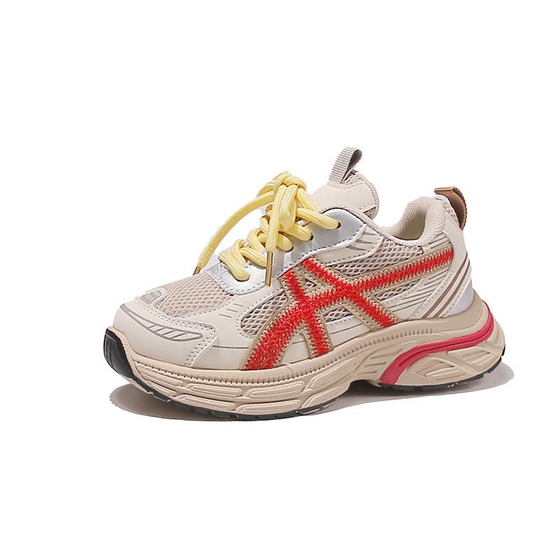 

Kids Breathable Mesh Running Shoes - New 2026 Style, Soft Sole, Ideal for Spring/Autumn, Trendy for Primary School Students Size 26, Inner Length 16 cm червоний