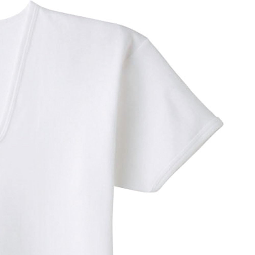 Gunze Inner Comfortable Warm with Air Cotton Short KH6316 Shirt, Workshop, Seasonal, Layer, 100% Cotton, Bulky, Sleeve, U-Neck,