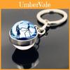 Elegant Nightmare Before Christmas Crystal Glass Ball Keychain Stylish Zinc Alloy Charm