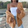 Suéter de Punto para Mujer de Manga Larga Holgado con Mangas Murciélago Ropa Exterior Casual