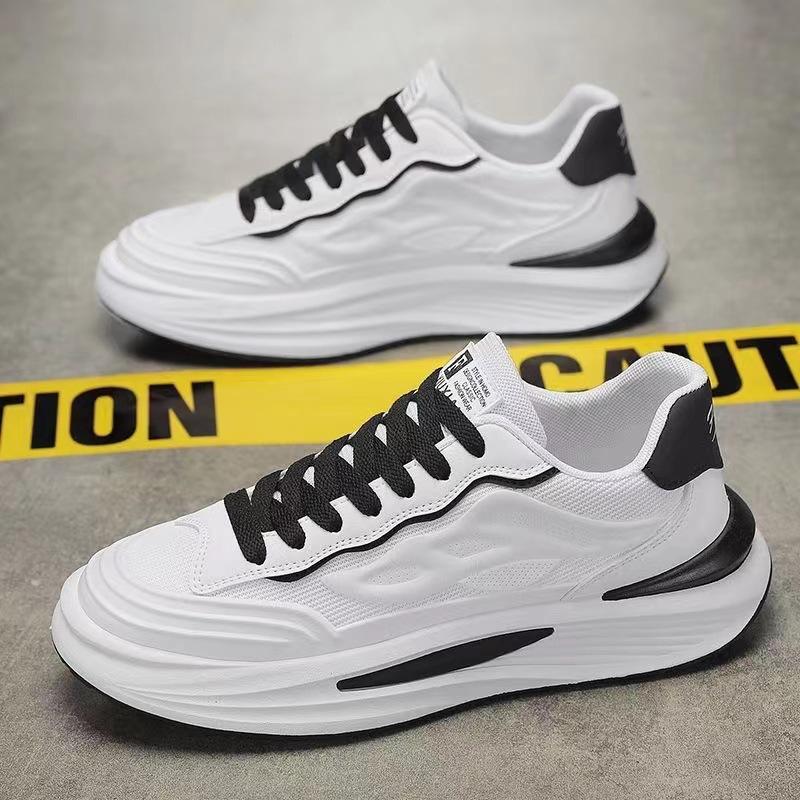 Fashion Men's Shoes Summer Breathable 2024 New Student Sports Running Casual Height Increase Little White Mesh Dad Trendy Shoes