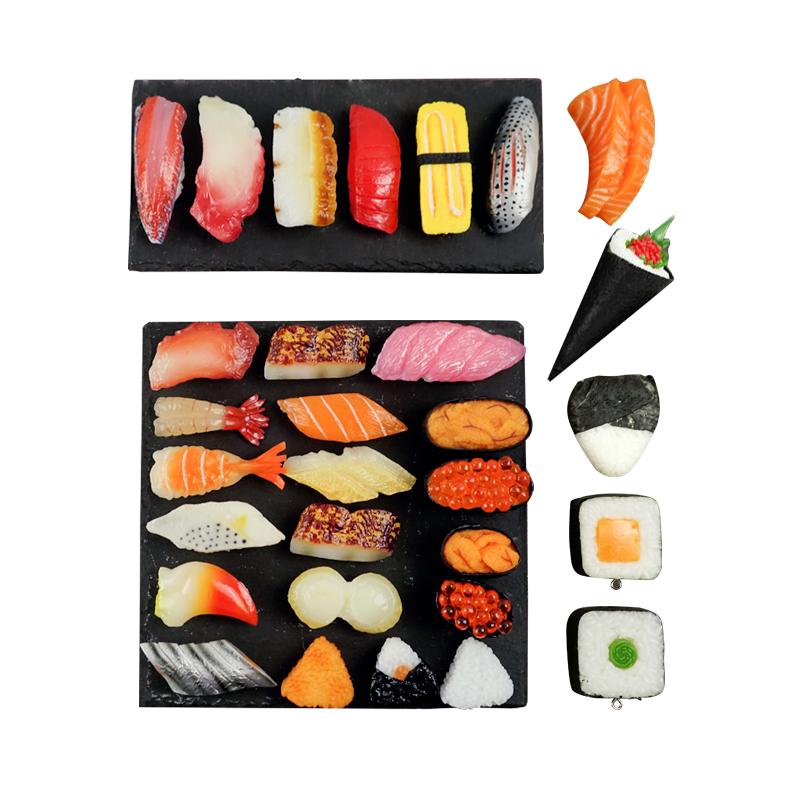 Japanese Cuisine Food Props Hotel Restaurant Store Shop Decoration Fake Simulation Rice Shrimp Salmon Fish Fillet Slices Sushi