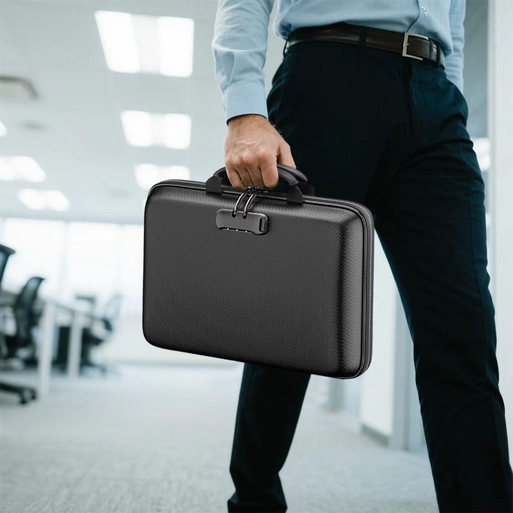 Waterproof Handheld File Bag 13 Accordion Pocket Portable Safe Storage Case  Papers