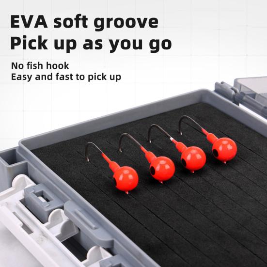 Double-sided Fishing Lure Storage Box Detachable Compact Design Portable Shrimp Bait Box Fishing Gear Organizer