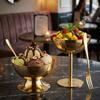 Coupe à Glace sur Pied Métal Inoxydable Coupe Réutilisable Coupe à Dessert Service à Dessert