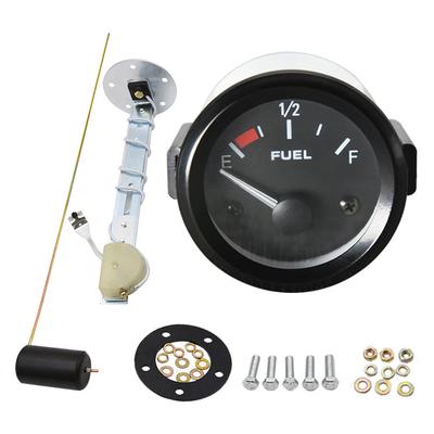 Automotive Modified 12V Universal Oil Meter 52MM Black Surface Pointer Oil Level Instrument Belt Oil Float