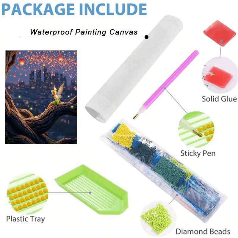 Disney diamond painting full of diamonds 5D Tinkerbell diamond art home decoration creative handicrafts