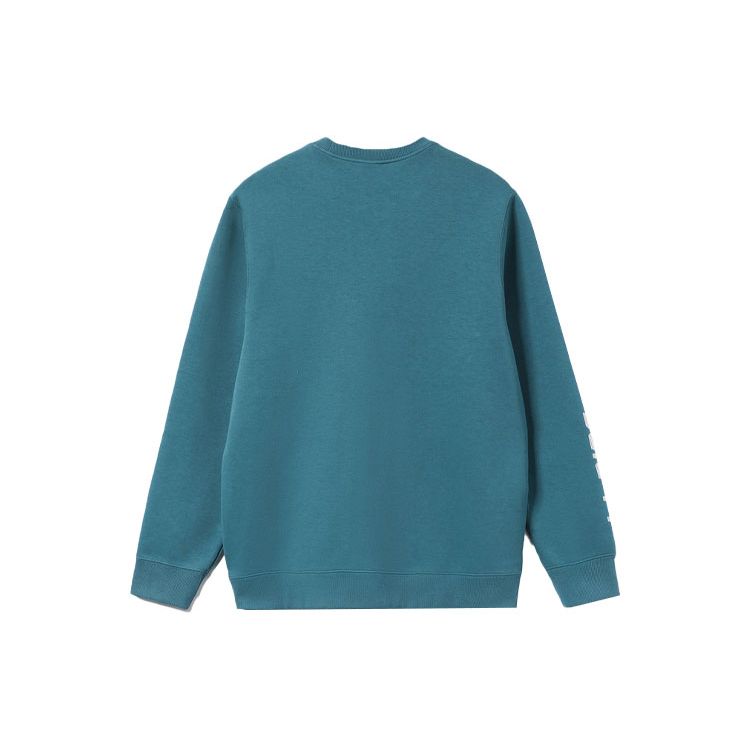 Li Ning Sports Fashion Series Pullover Long Sleeve Sweatshirt Men Sweatshirt Blue-Green AWDR945-2