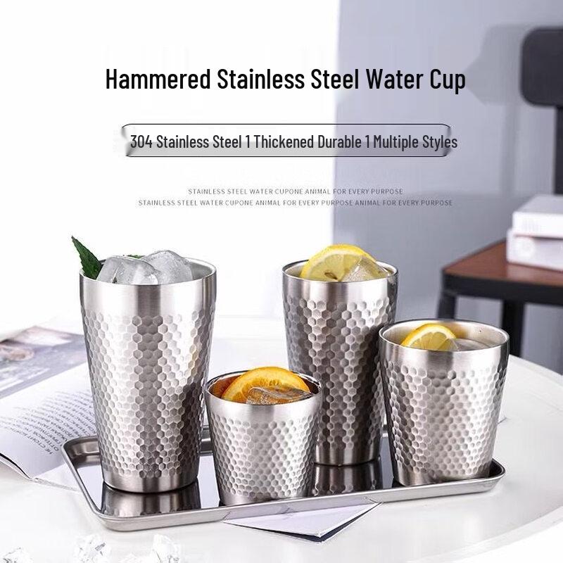Shengjia 304 Stainless Steel Double-Layer Anti-Scald Drinkware (10-Pack)