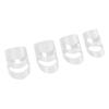 4 Stück Gitarren-Fingerpick Fingerspitzenschutz Instrument Zubehör Set Kit für Bass BanjoWeiß