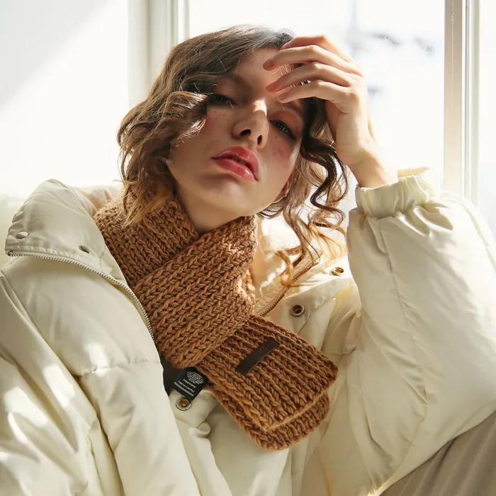 [handmade]momo knit muffler_ivory