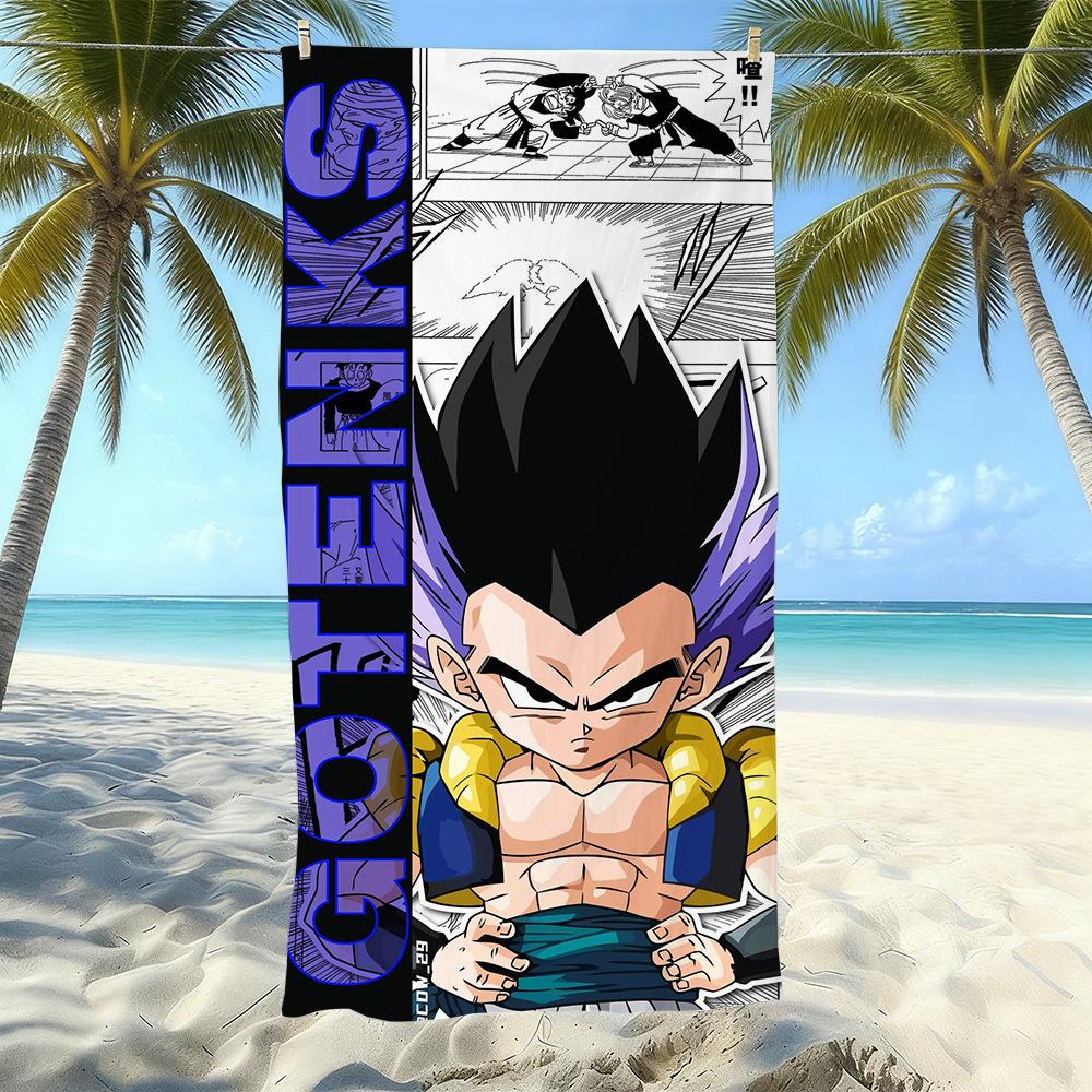 Animation Beach Towels Thickened Microfiber Quick-Drying Bath Towels Outdoor Travel Towels Can Be