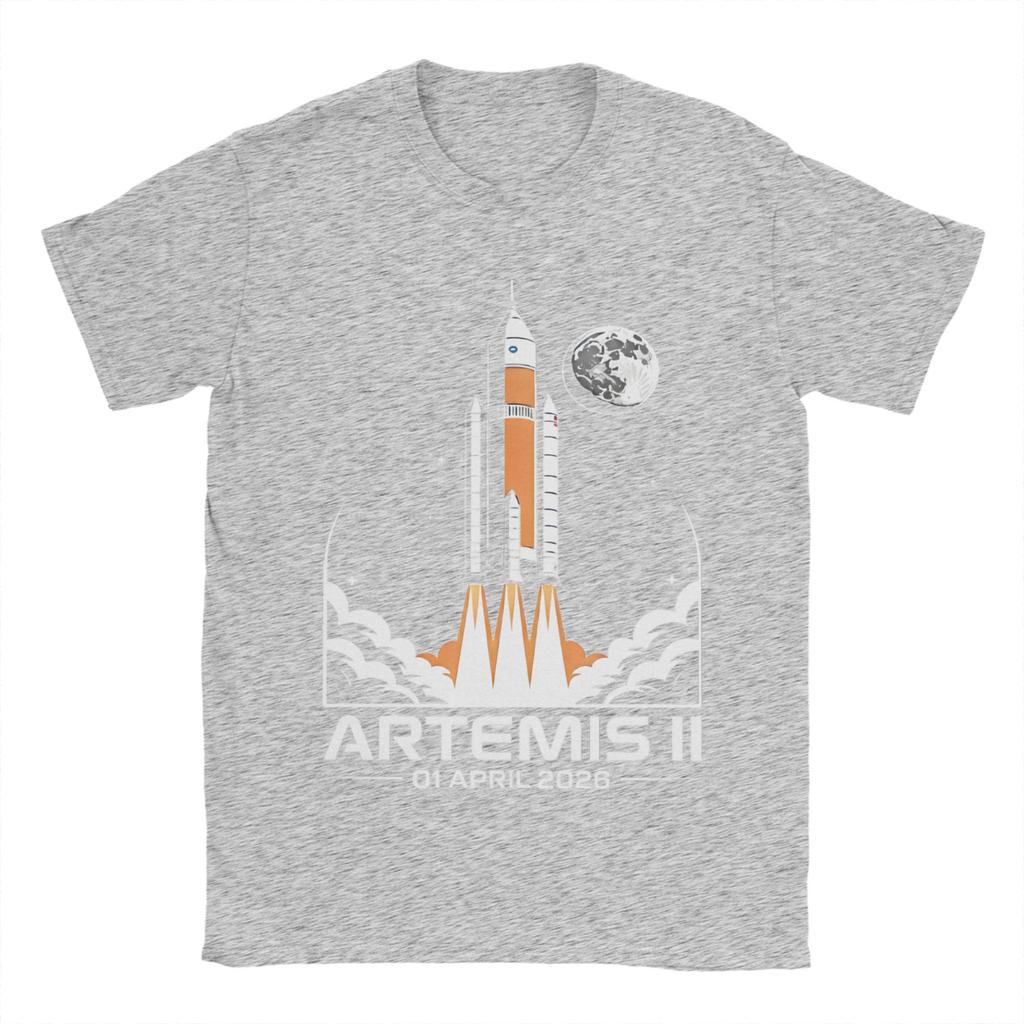 Artemis II Unisexned Moon Mission Space Logo T Shirt Hip Hop T Shirts Cotton Plus Size XL Clothes Short Sleeves Casual Tops