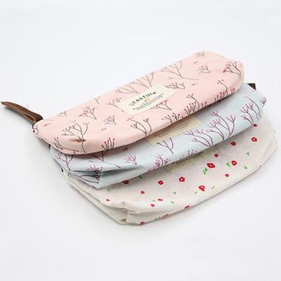 Flower Floral Pencil Pen Case Cosmetic Makeup Tool Bag Storage Pouch Purse
