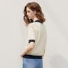 Chuyu Women's Color Block Polo Knit Shirt