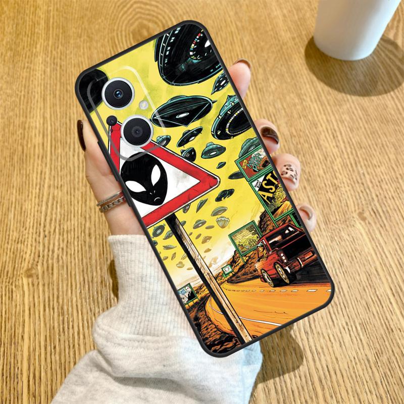 Aesthetic Alien Funda For OPPO Reno 13 F 14F 12F 11F 8T 7 8 Lite 10 11 12 14 OPPO Find X5 X6 X8 X9 Pro Case