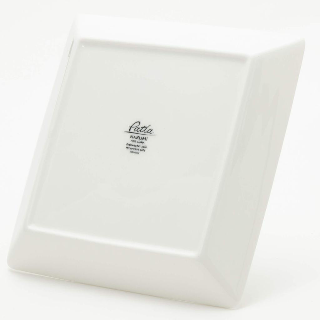 NARUMI PATIA Plate, 17cm, White, Simple Square, Microwave and Dishwasher Safe, 40982-5701