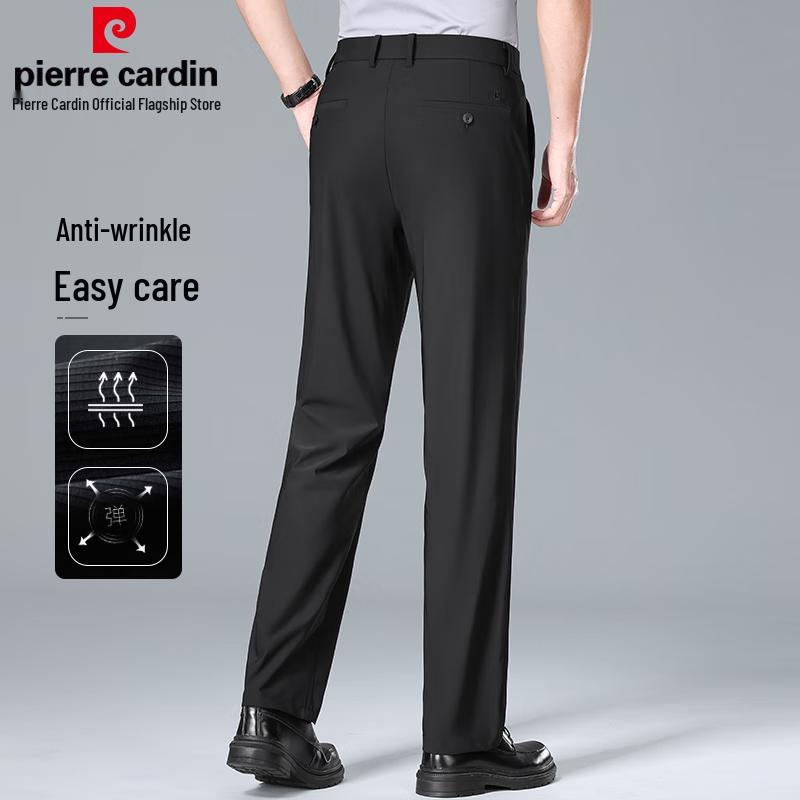 Pierre Cardin Men's Ice Silk Straight-Leg Casual Pants