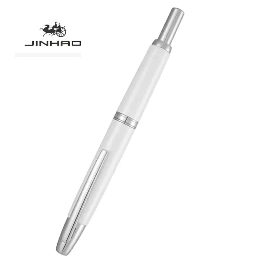 JINHAO 10 Высококачественная Выдвижная Ограниченная Серия Цветная Нажимная Черная Перьевая Ручка EF/F Перо с Конвертером для Чернил Градиентная Запись F Nib No Box