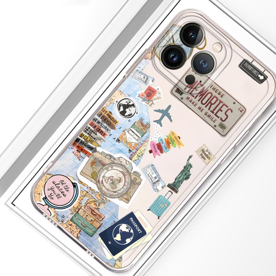 Case for iPhone 17 Pro Max 15 11 16 12 Mini 14 Plus 13 Pro 7 8 XR XS Max Air Soft Phone Cover Beach Travel
