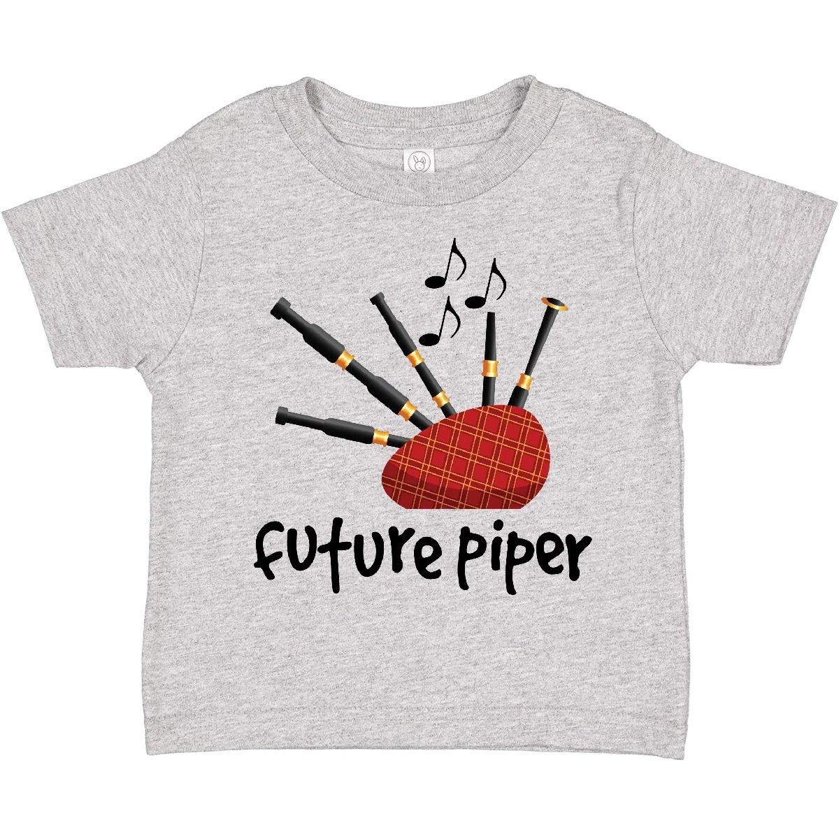 Inktastic Bagpiper Kids Future Piper Toddler T-Shirt Bagpipes Instruts Child 100