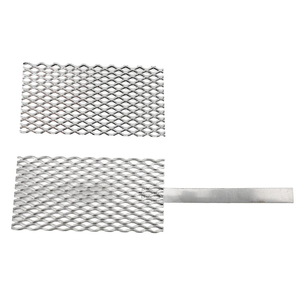 2 Pcs Ti Mesh 100x50mm Gold Silver Copper Jewelry Plating Tool Mesh with Handle