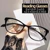 Fashion Retro Women Reading Glasses Vintage Cat Eye Frame Eyeglasses Anti-blue Light Far-sighted Eyewear with Plus Degrees