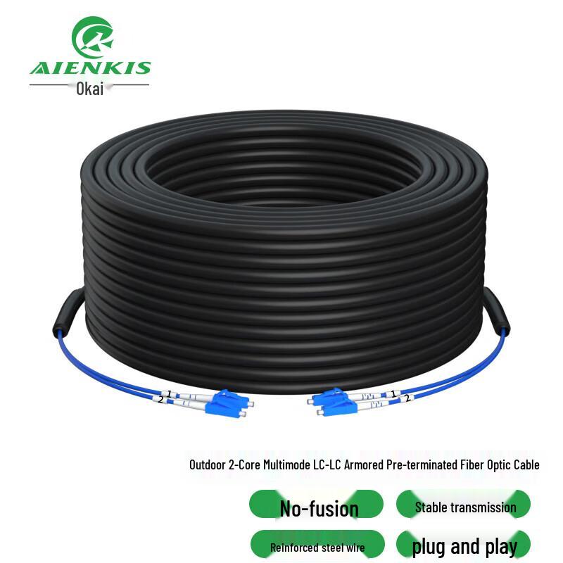 AIENKIS AK-TW Outdoor Armored Multimode Fiber Optic Patch Cable