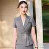 Women's Double-Breasted Short Sleeve Blazer - Summer Business Fashion