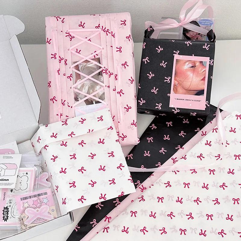 10 Stück Rosa Schleife Sydney Papier Handgeknetetes Papier Baumwollpapier Bouquet Blumenverpackungspapier Kleine Geschenkverpackungspapier