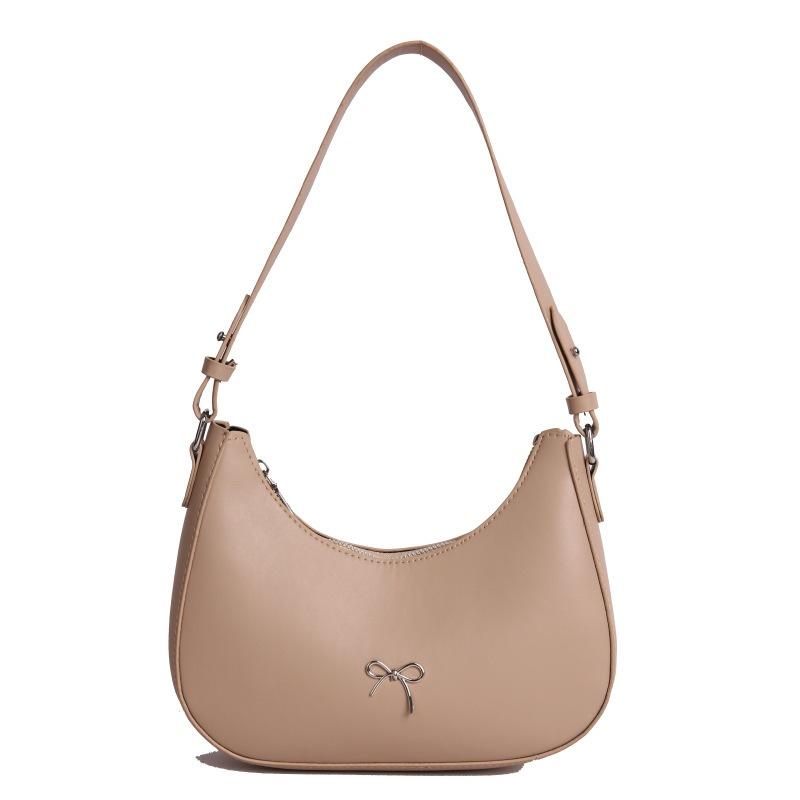 Summer new simple shoulder bag niche design fashion casual shoulder crescent bag tide