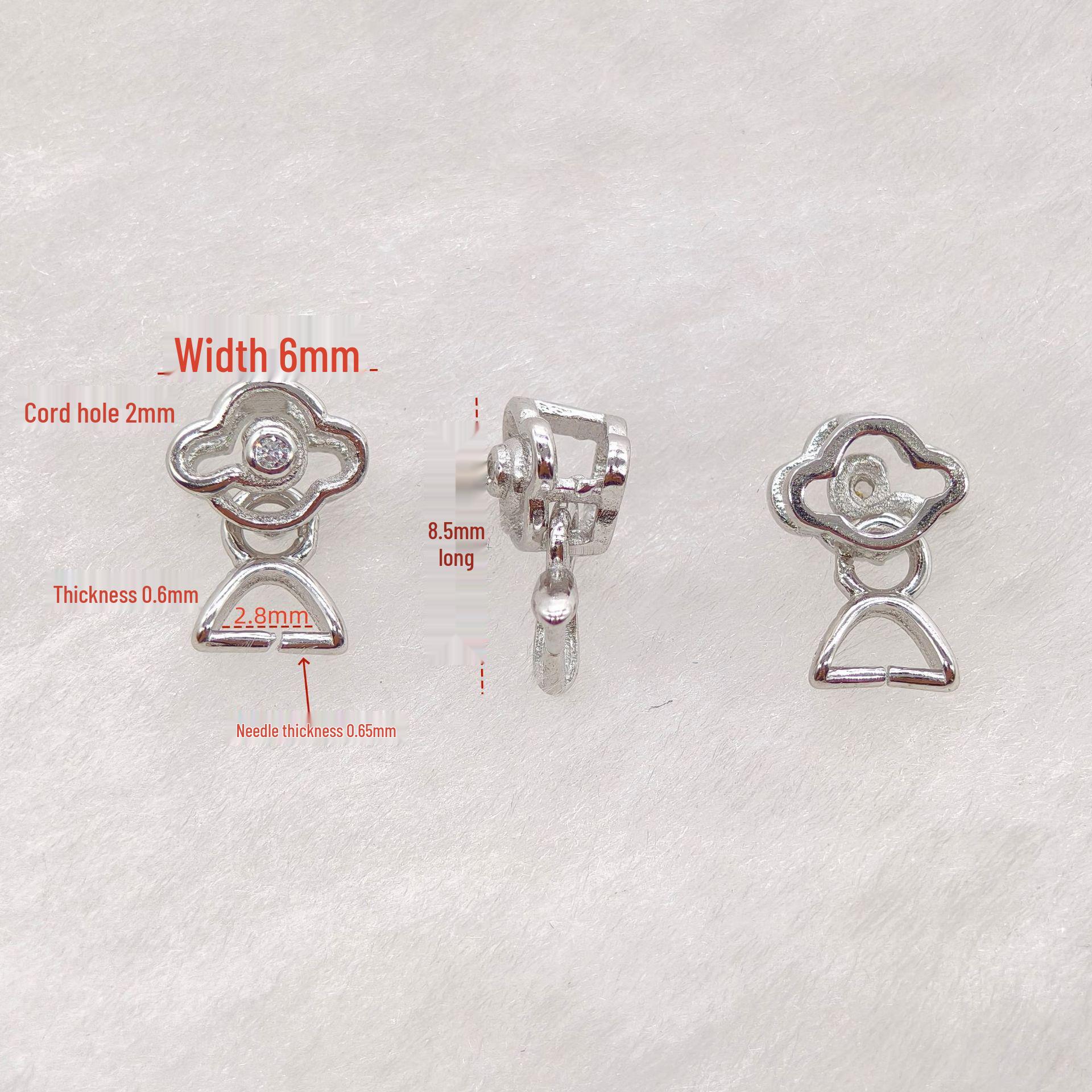 

S925 Sterling Silver Bull Nose Clasp Pendant with Horizontal Alignment