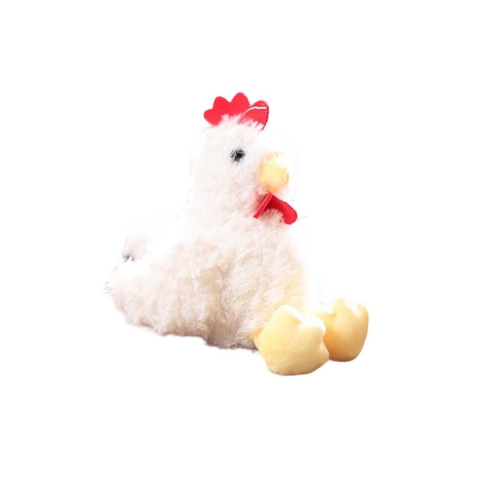 Plush Toy Keychain Stuffed Animal Chicken Shaped Soft Miniature Figure for Bags Backpacks Accessories Gifts