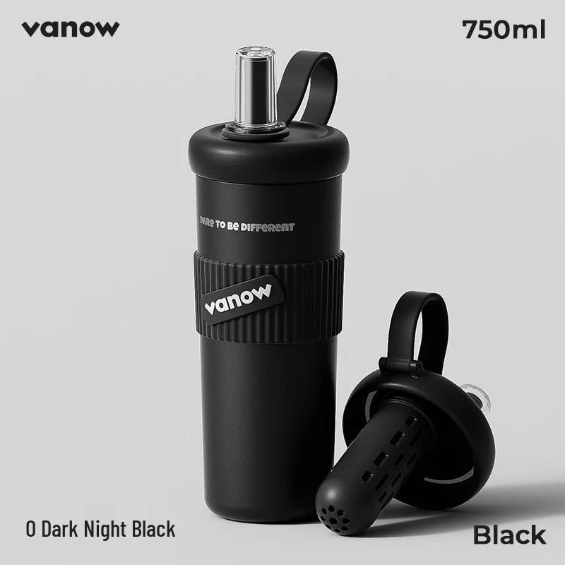 Vanow Large Insulated Travel Coffee Mug with Straw 750ml