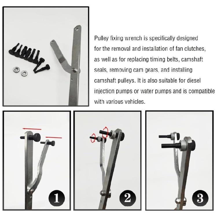 Multiple Purpose Pulley Removal Set Strong Strength Construction Universal Vehicle Pulley Holders Pulley Locking Tool
