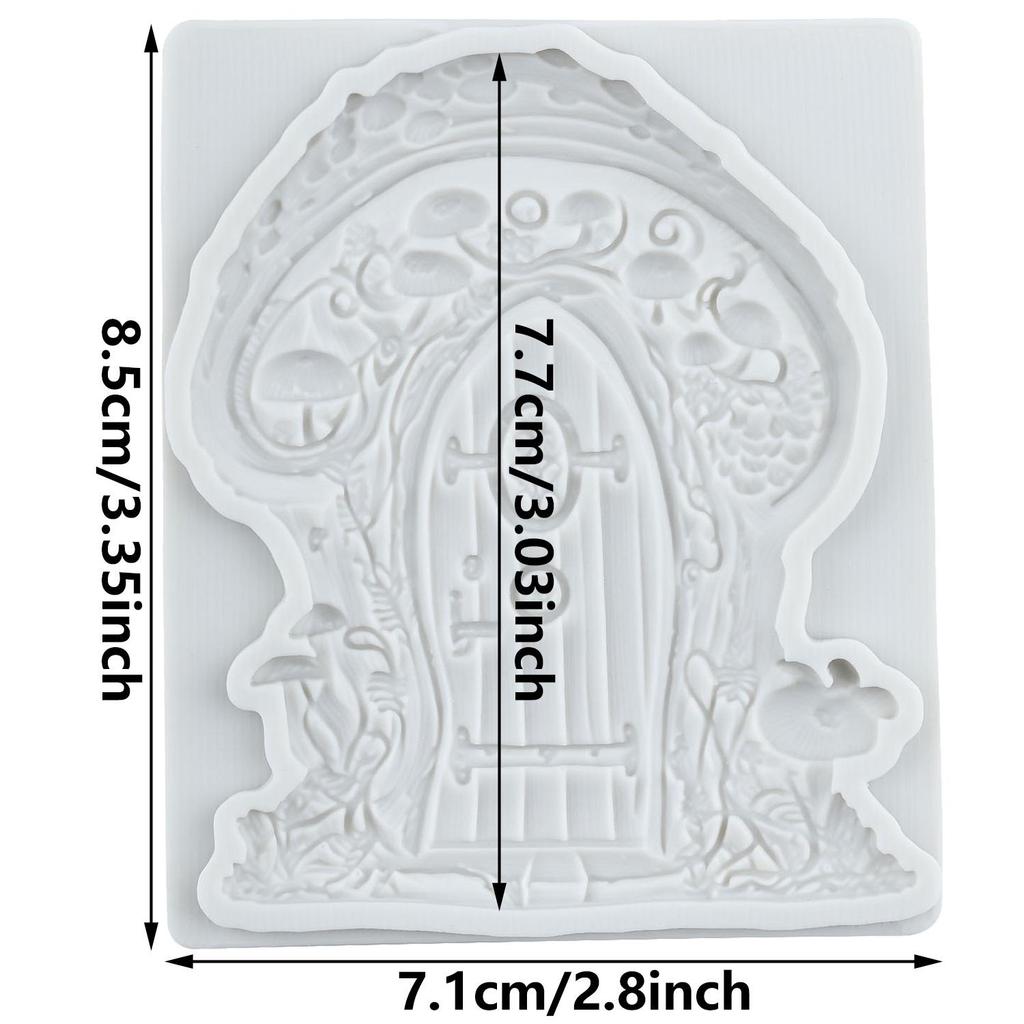 Fairy Garden House Silicone Mold Mushroom House Fondant Molds Cake Decorating Tools Cupcake Topper Candy Sugar Craft Gum Paste Polymer Clay