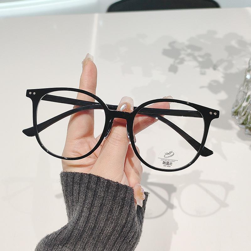 

Fashion Large Frame Anti-Blue Glasses Women S Plain Flat Glasses Ultra-Light Can Be Matched With Myopia Frames Men S Glasses Frames anti-blue light