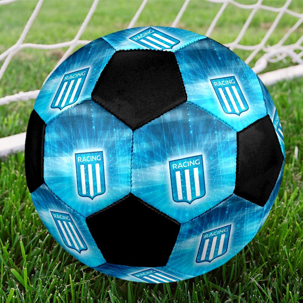 SIZE 5 Racing Club de Avellaneda Soccer Ball Colorful All Ages Machine Stitched PVC Competition Ready Durable High-Bounce