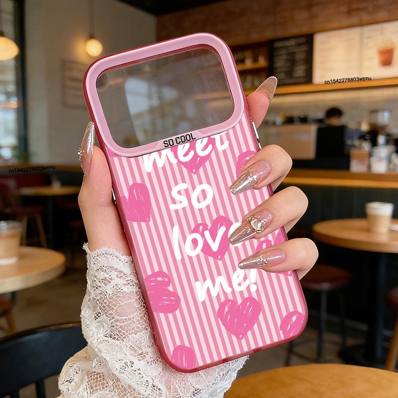 

Fashion Letter Pink Love Heart Plaid Phone Case for Samsung Galaxy A37 A57 A17 A07 A16 A15 A56 A54 A36 A34 A24 A26 4G 5G Cover Samsung A52
