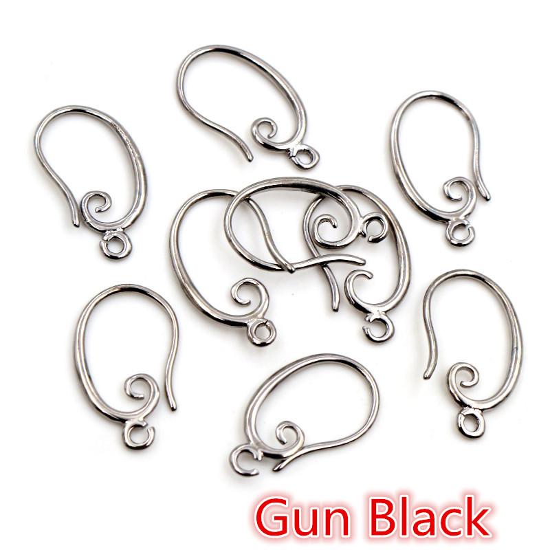 10pcs 19x11mm High Quality Classic 8 Colors Plated Brass French Earring Hooks Wire Settings Base Settings Whole Sale