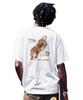 Schott EMB. TIGER T-SHIRT, Men's Embroidered Tiger T-Shirt, Size XL, 030, White, 782-5234005