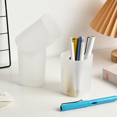 Porte-stylo pour pinceaux de maquillage, seau de rangement transparent, boîte de rangement de bureau, porte-stylo transparent, seau de rangement pour cuisine d'entrée
