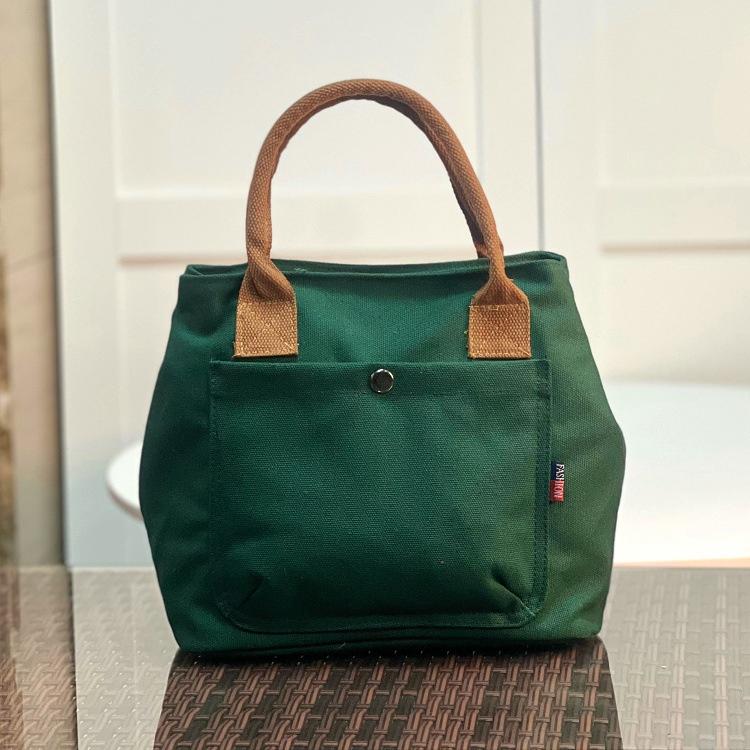 IELGY Женская корейская версия свежей холщовой сумки сумки для ланч-боксов сумки для перекусов в дороге зелёный 1690₽