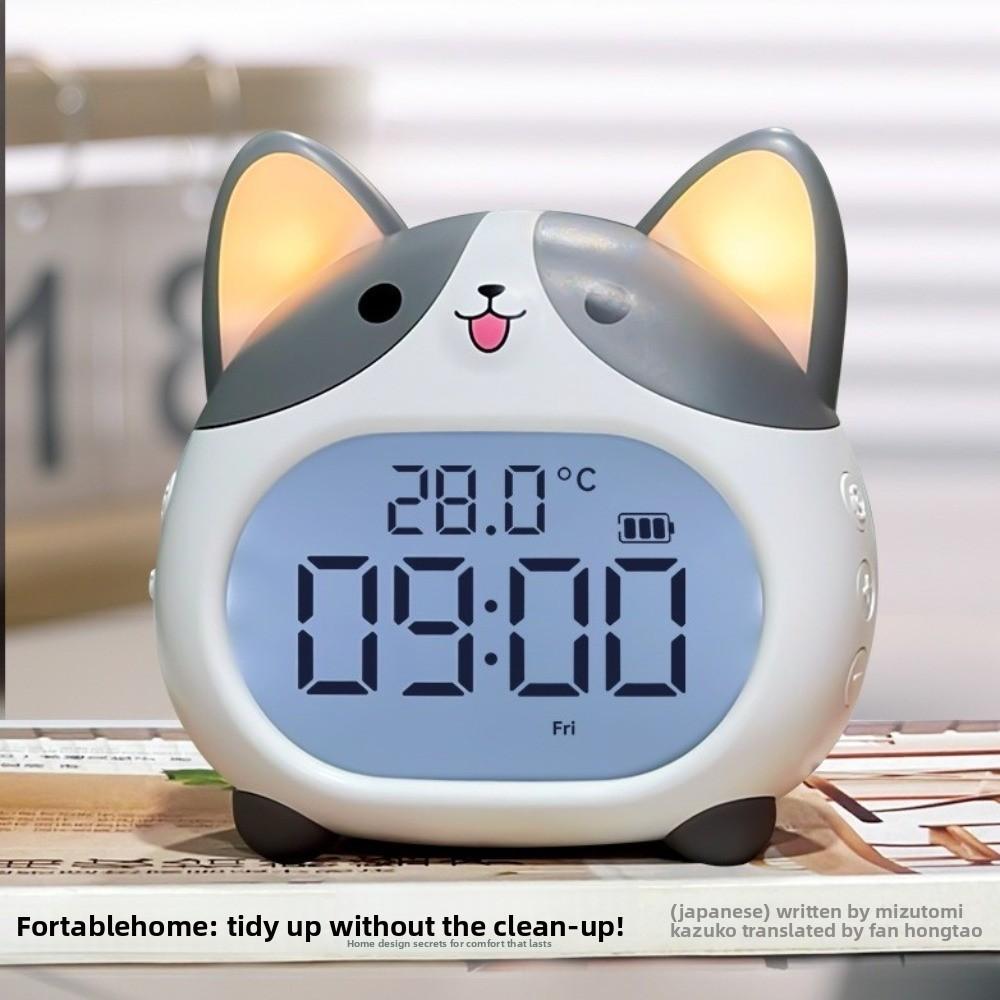 Despertadores Multifuncionais Para com Luz Noturna Função Soneca Relógios Digitais Bateria Recarregável Display Regulável